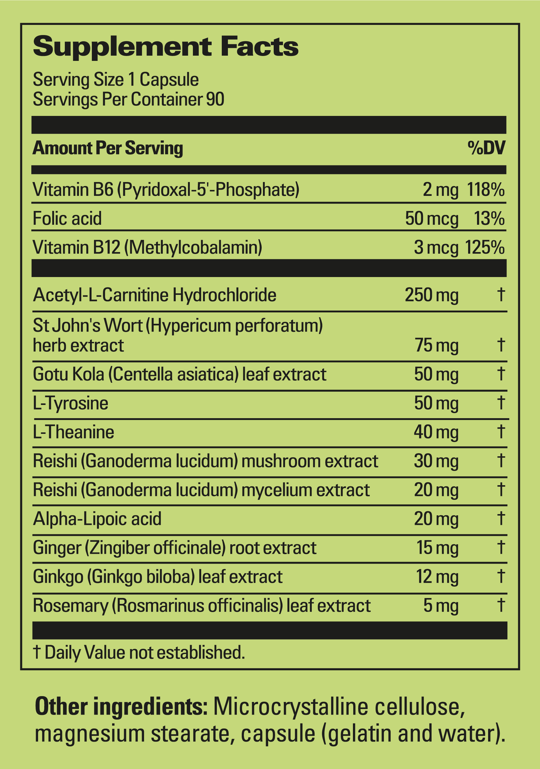 Supplement Label